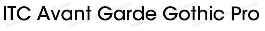 ITC Avant Garde Gothic Pro Md字体转换